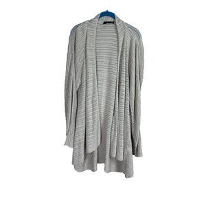 Eileen Fisher Women 2X Linen Cardigan Asymmetrical Lagenlook Minimalist Crochet